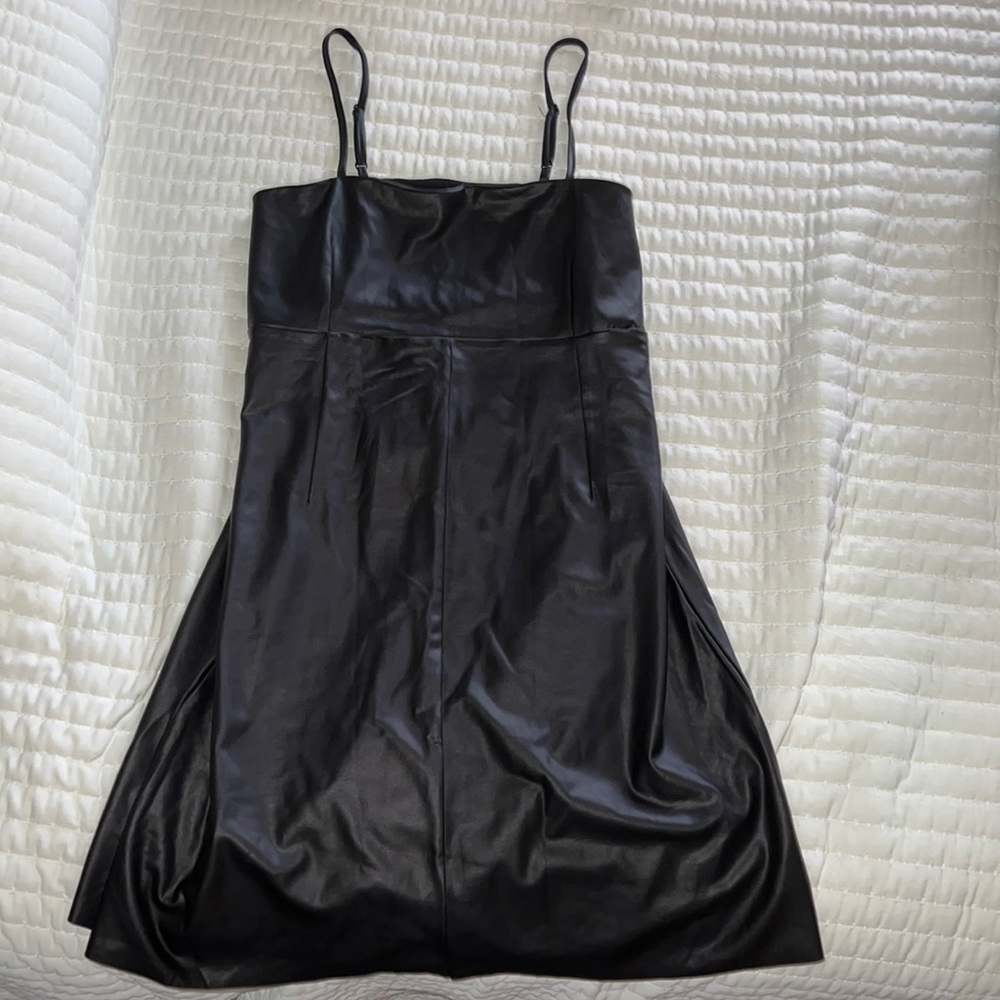 Leather Bodycon Mini Dress